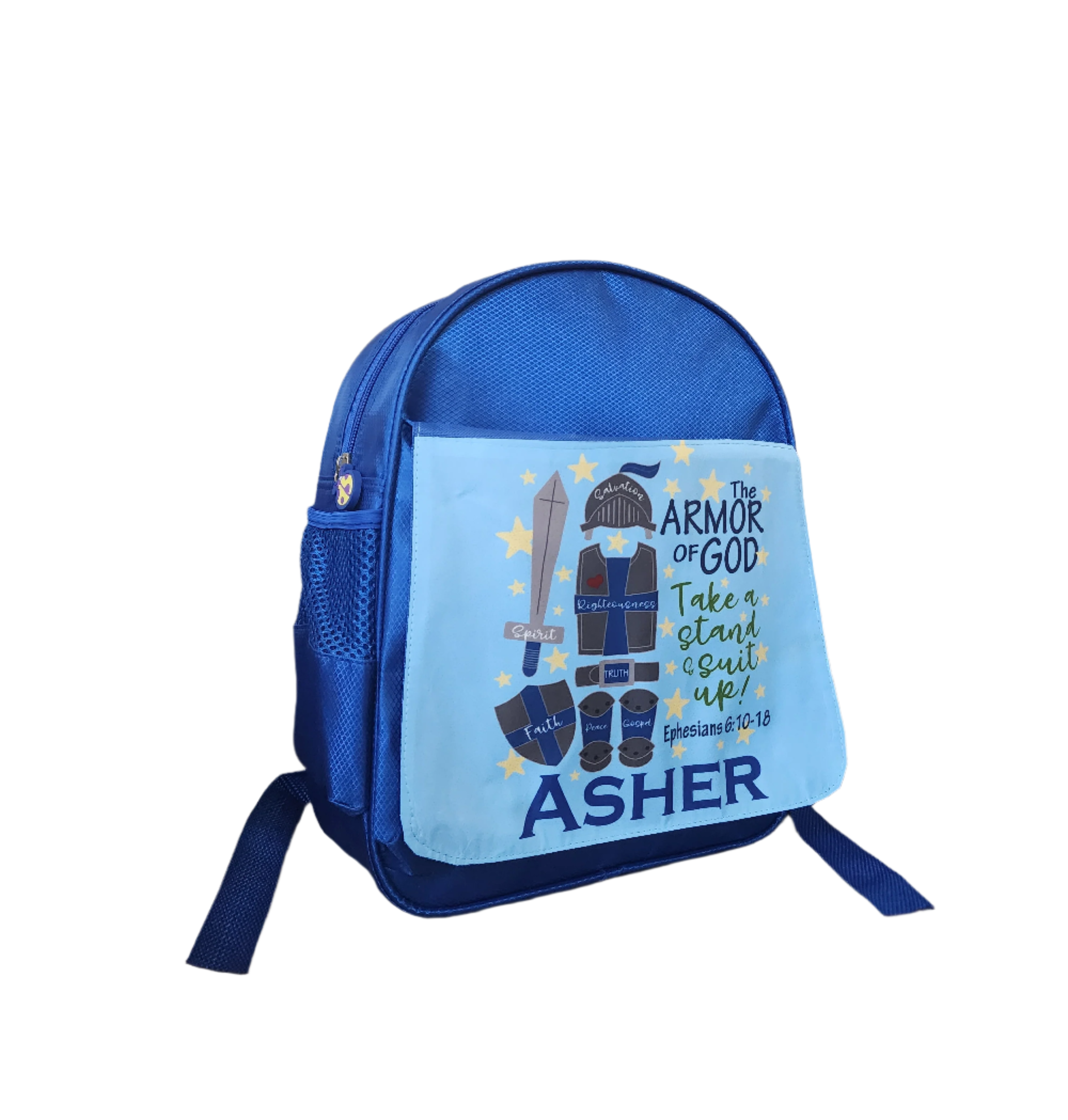 armor backpack for kids Ephesians 6:10-18 Armor of God Kids Book Bag Church, Day Care or Prek