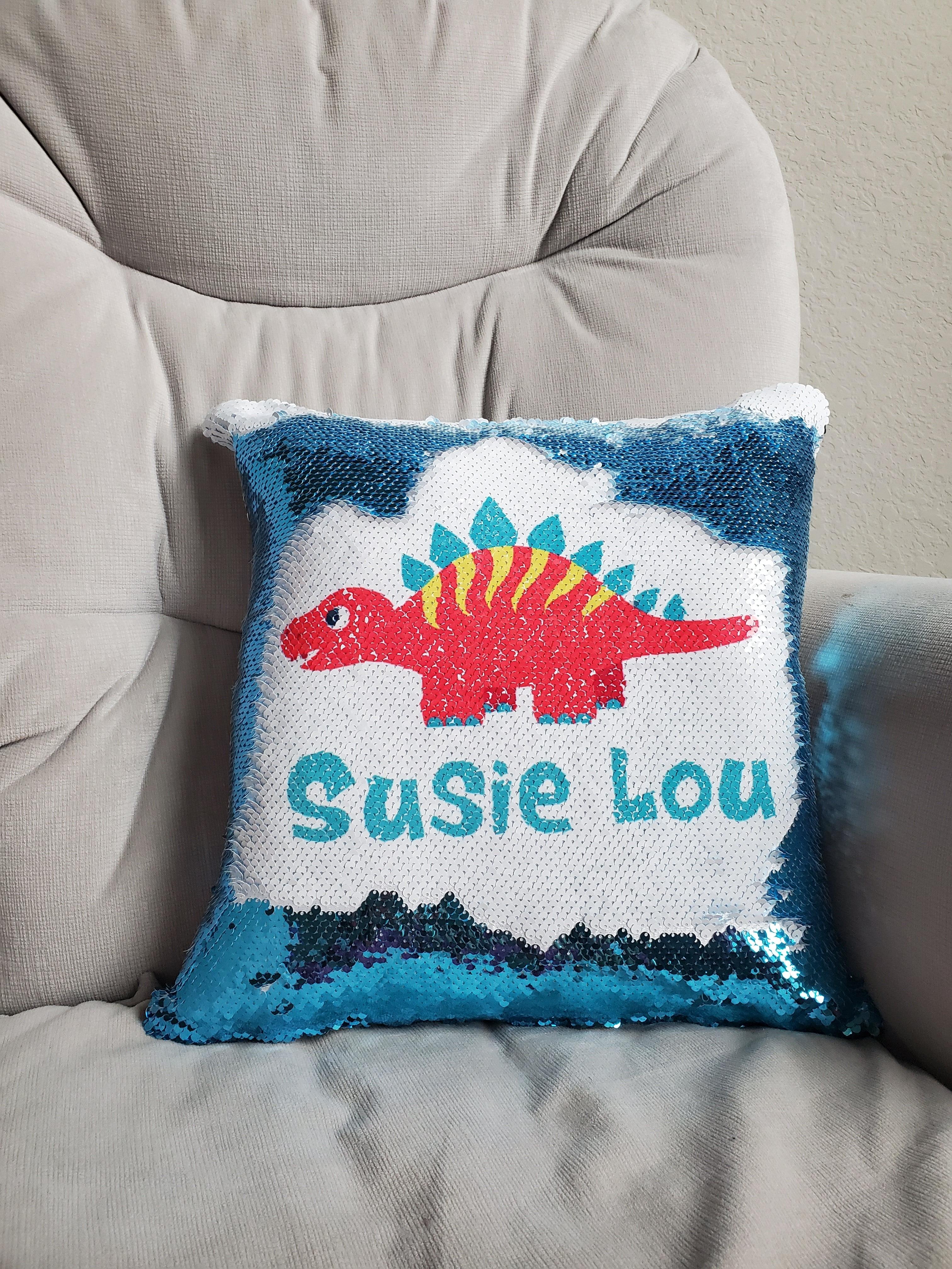 Dinosaur Pillow - Sequin - Rejoice In Creation