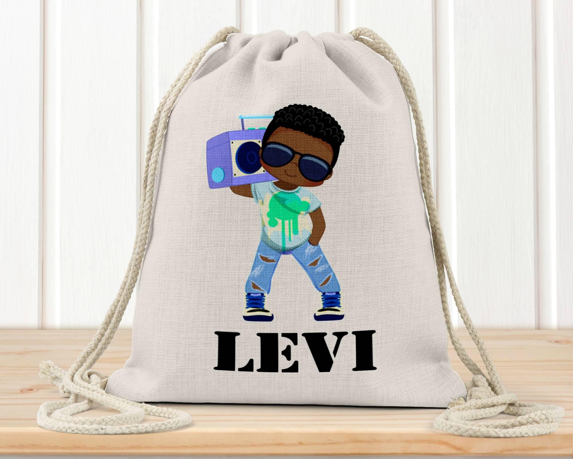Hip Hop Dance Bag, Gift for Birthday Boy or Recital, Dance Tote 2 , 3, 4 ,5 , 6 , 7 year old Birthday Gift, Personalized Drawstring Bag, Birthday Gift for Girls, Hip hop Sports Bags, Hip hop Dance backpack, Back to School , Hip Hop pillow case personalized  | Gift for child with Sensory Needs and or Autism | Gift for 5 year old Girls | Gift for Girls | Gift for 2 3 4 5 6 year old girls