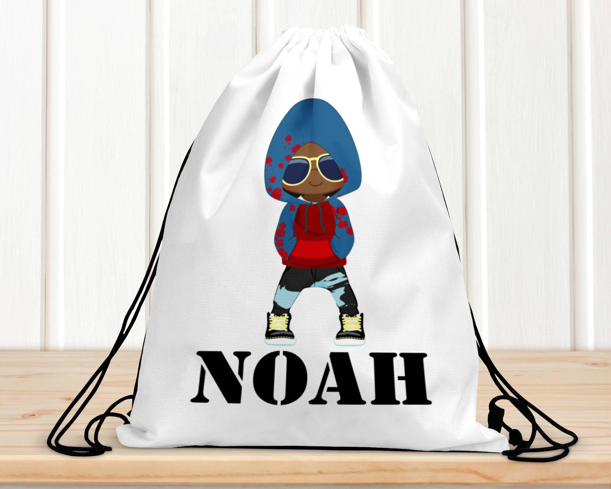 Hip Hop Dance Bag, Gift for Birthday Boy or Recital, Dance Tote 2 , 3, 4 ,5 , 6 , 7 year old Birthday Gift, Personalized Drawstring Bag, Birthday Gift for Girls, Hip hop Sports Bags, Hip hop Dance backpack, Back to School , Hip Hop pillow case personalized  | Gift for child with Sensory Needs and or Autism | Gift for 5 year old Girls | Gift for Girls | Gift for 2 3 4 5 6 year old girls