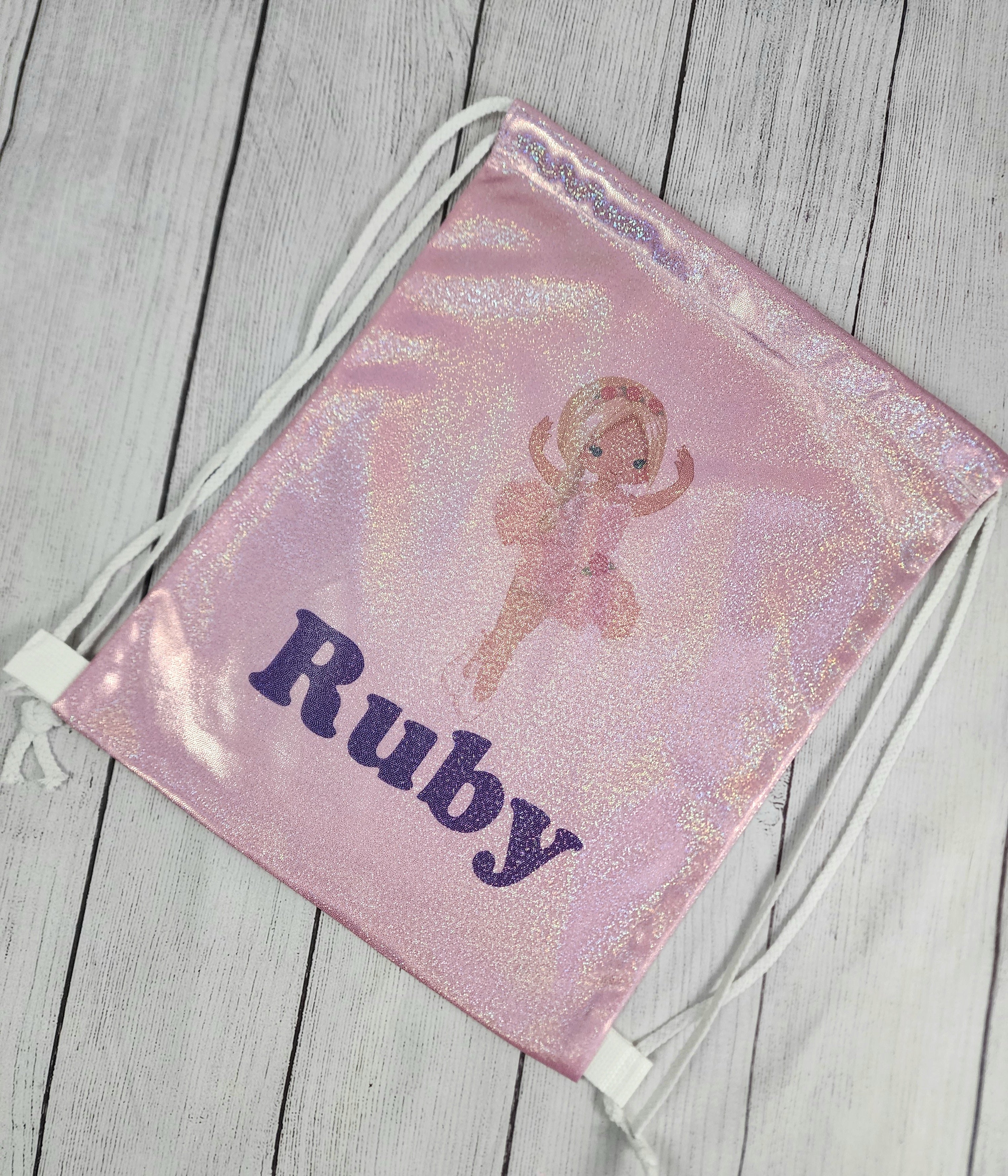 Ballerina Name- Shimmer Glitter PINK Bag