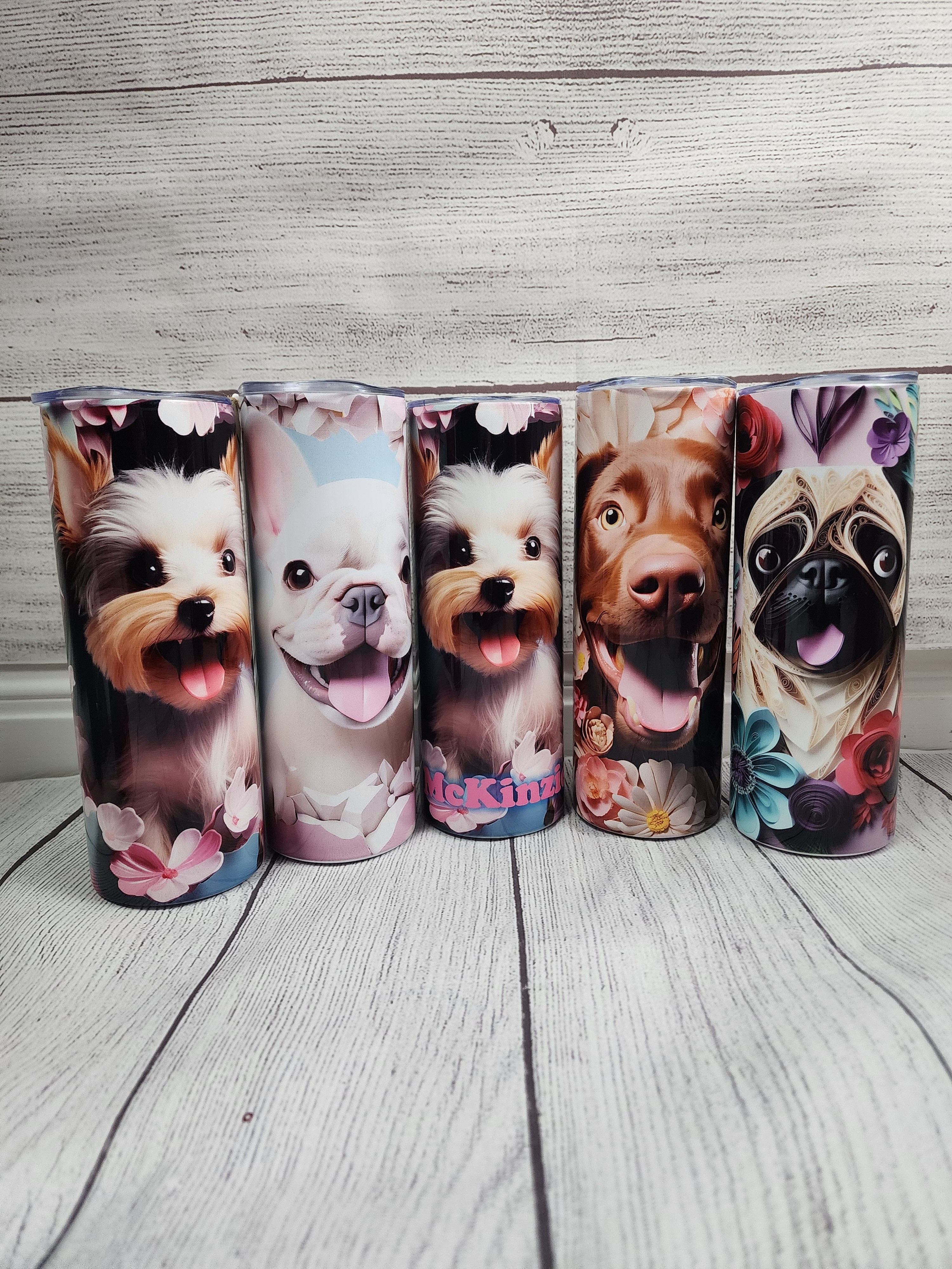 Dog Floral - 20oz tumbler