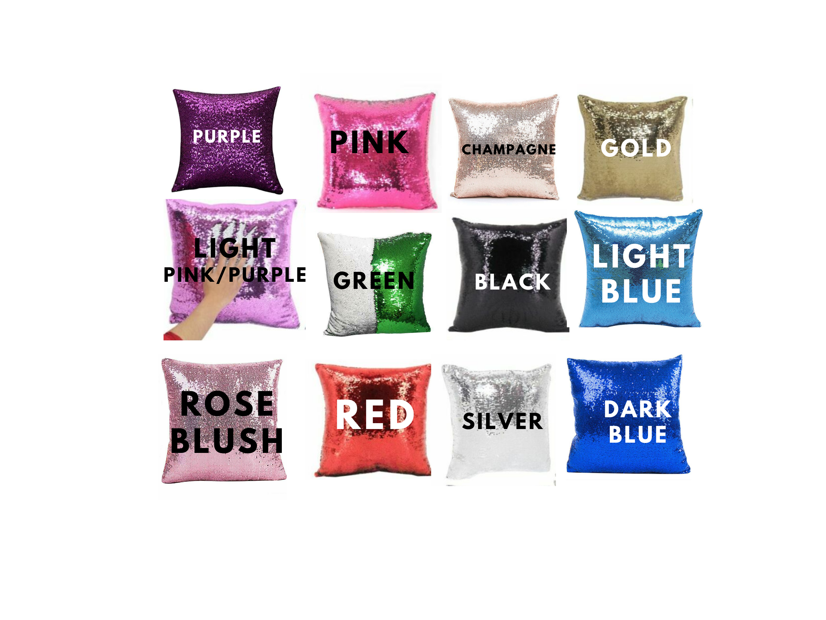 Corporate Business Shower Logo Pillow - Sequin