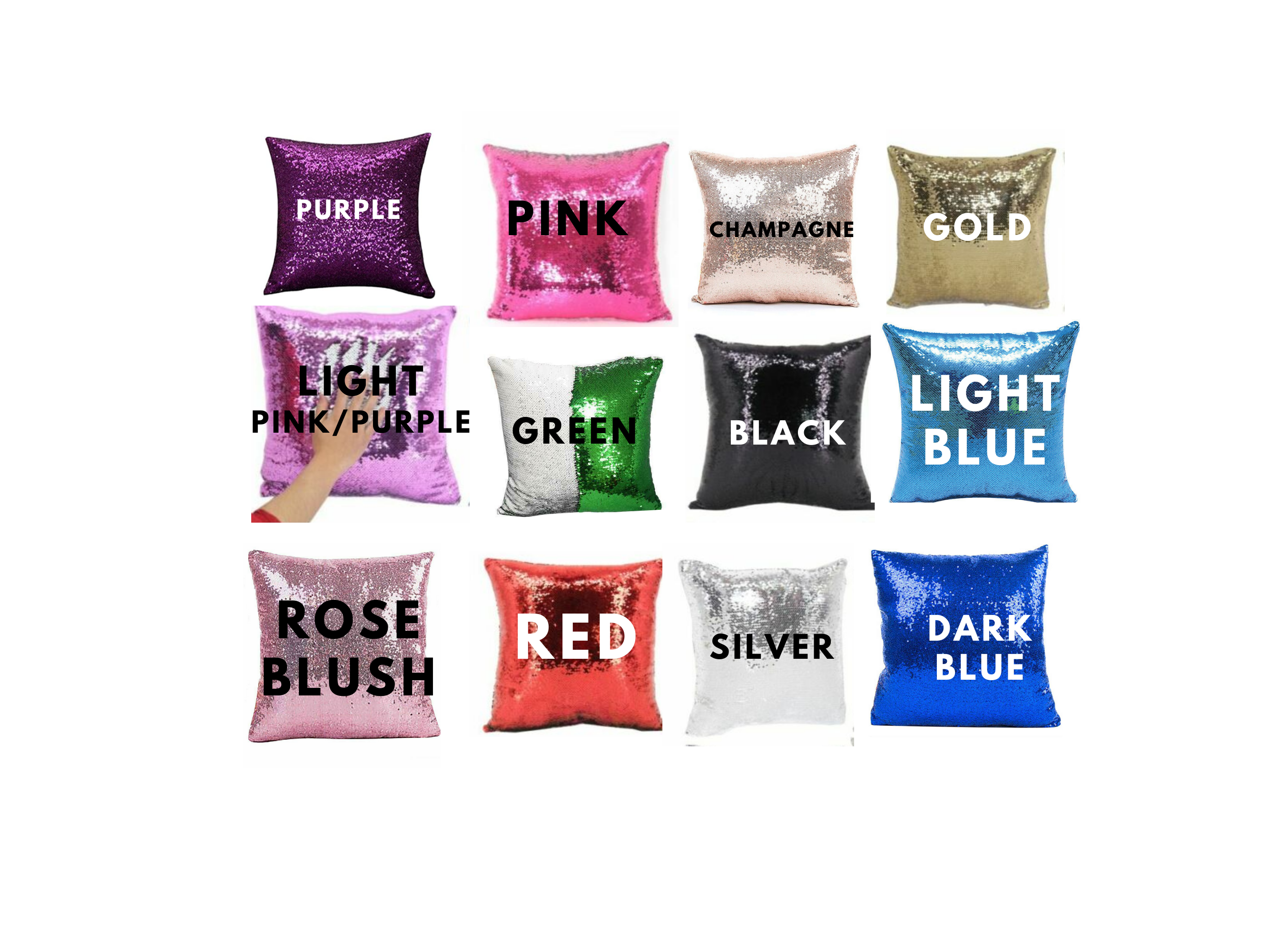 Your Text Here - Sequin Pillow