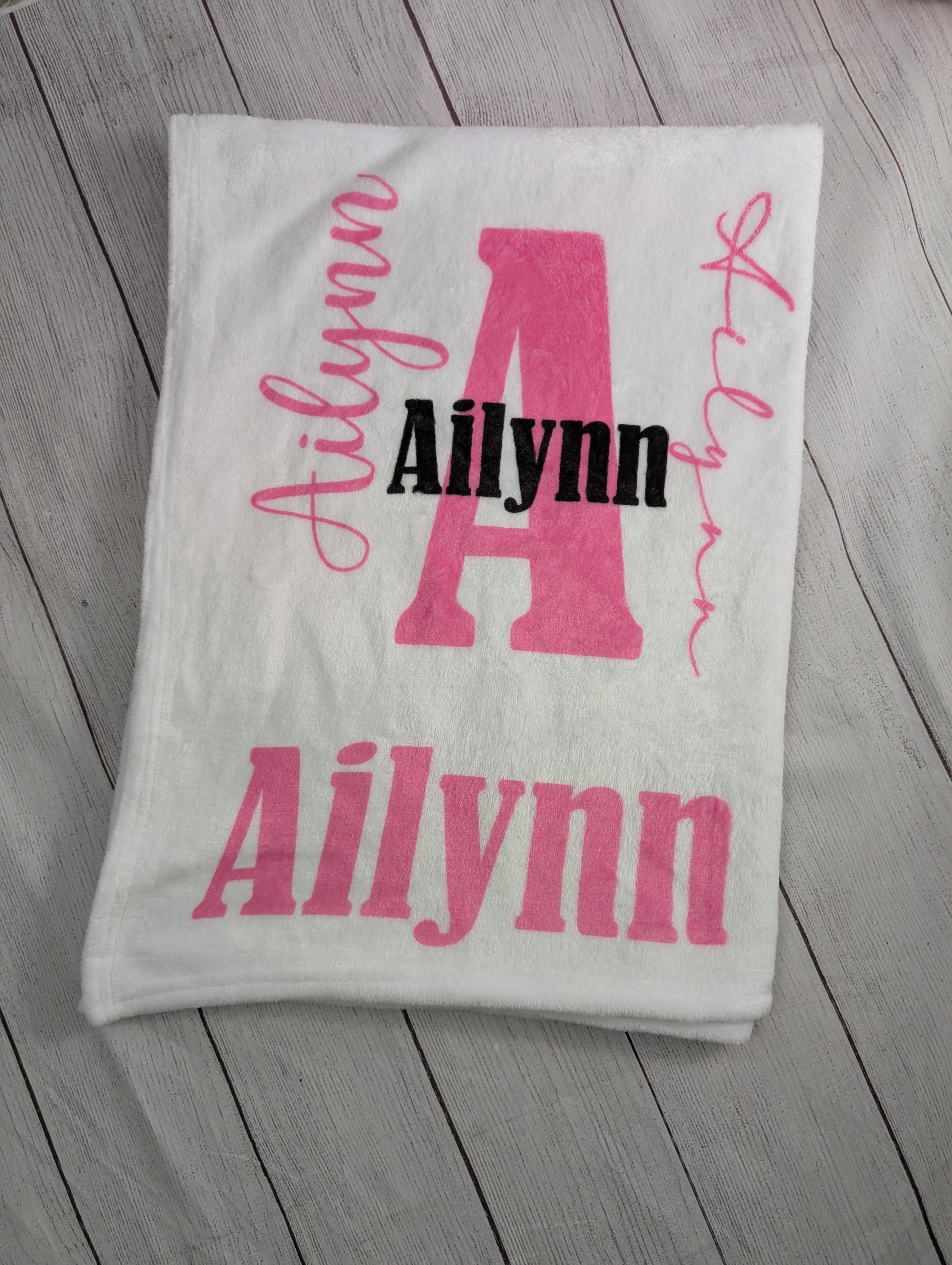 Custom Name - Newborn Blanket