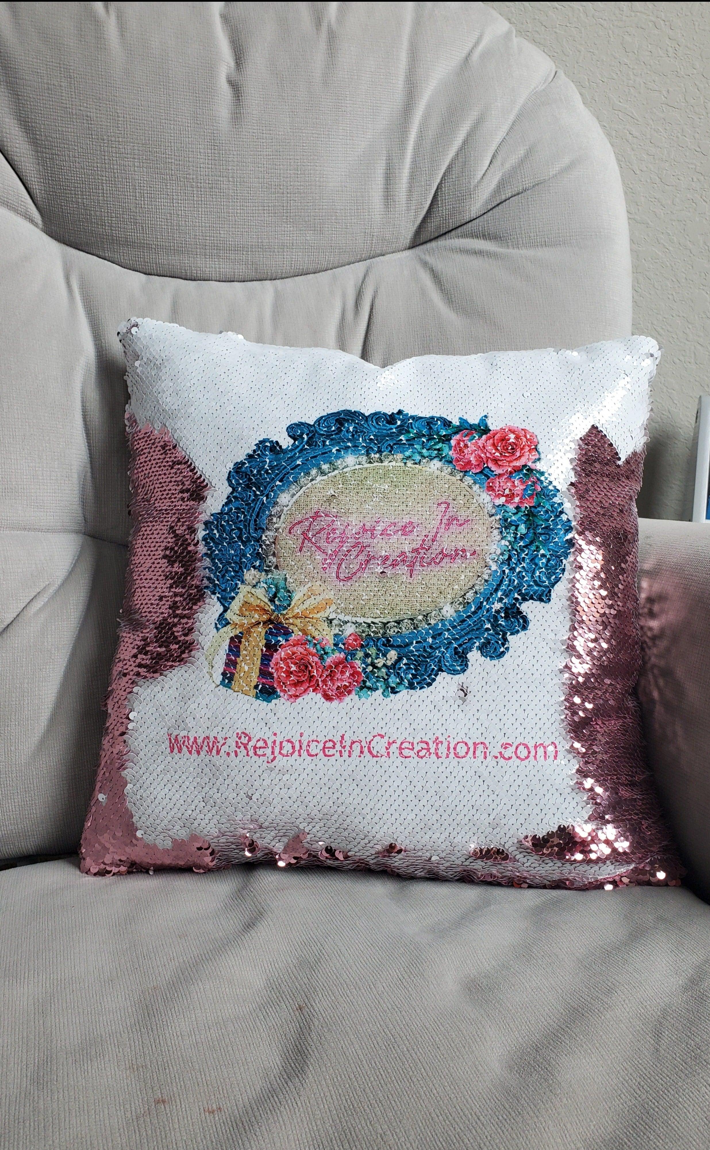 Business Logo Pillow Sets - Sequin - Rejoice In Creation