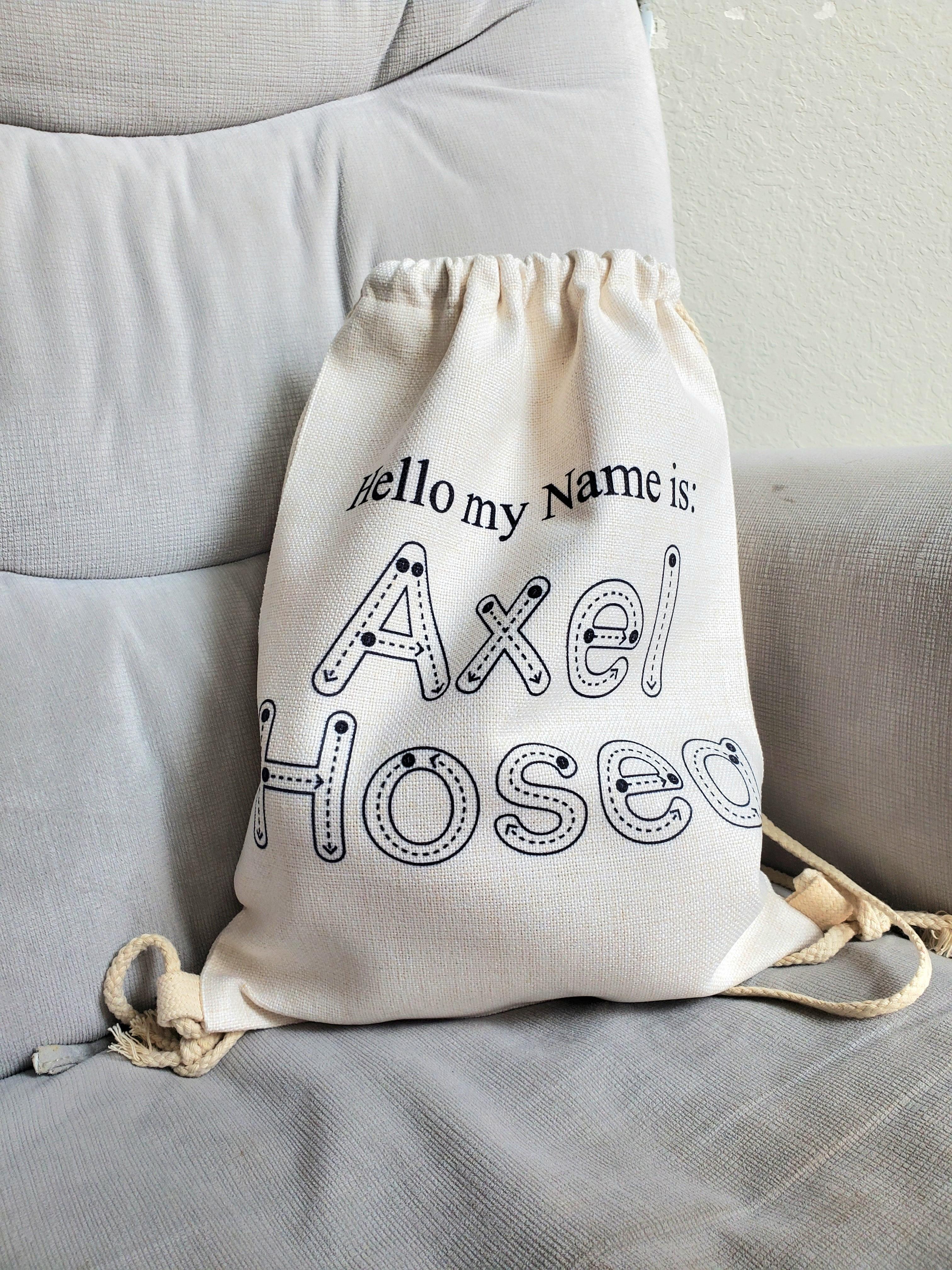 Name Coloring - Linen Tote or Backpack - Rejoice In Creation