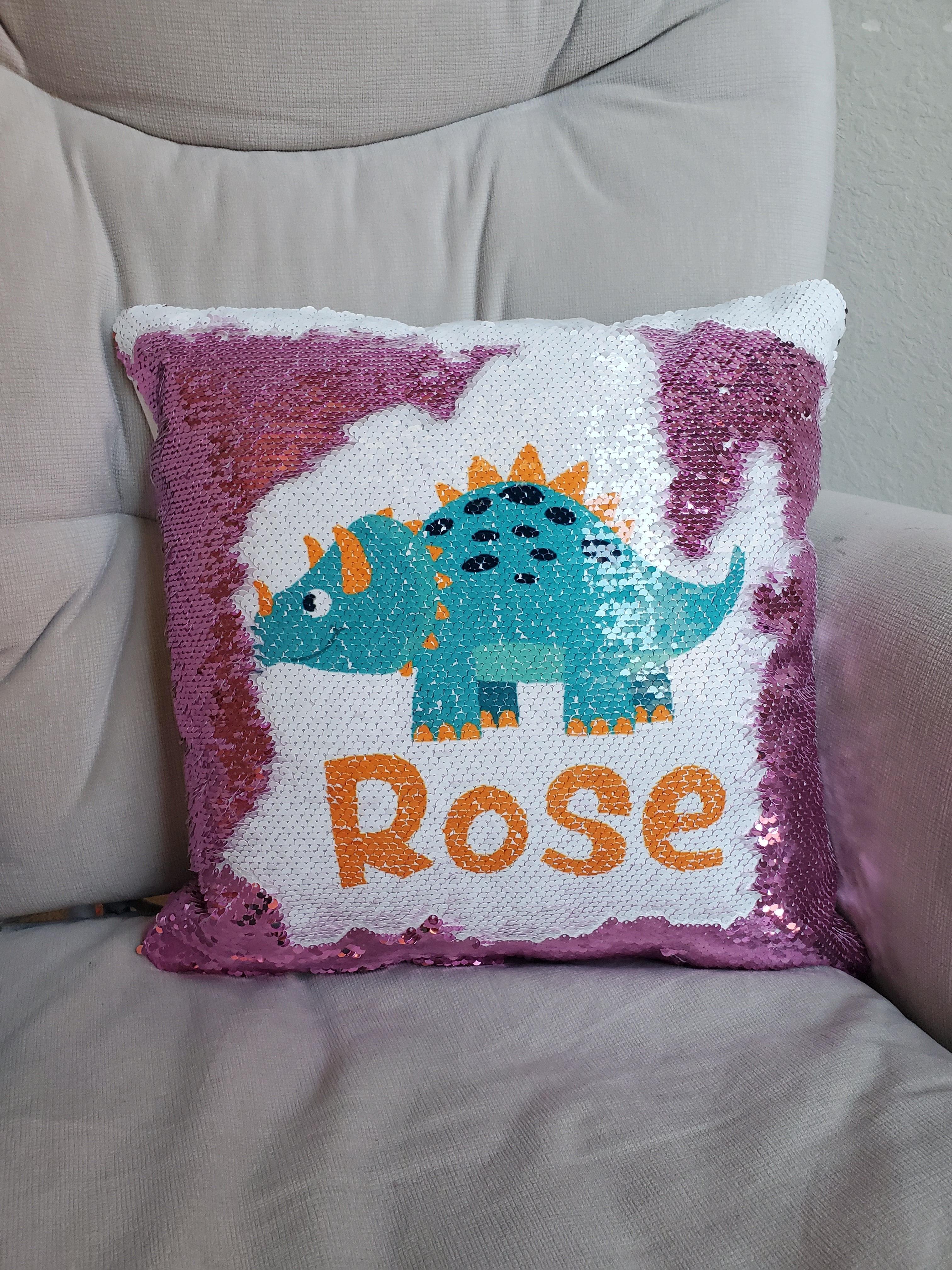 Dinosaur Pillow - Sequin - Rejoice In Creation