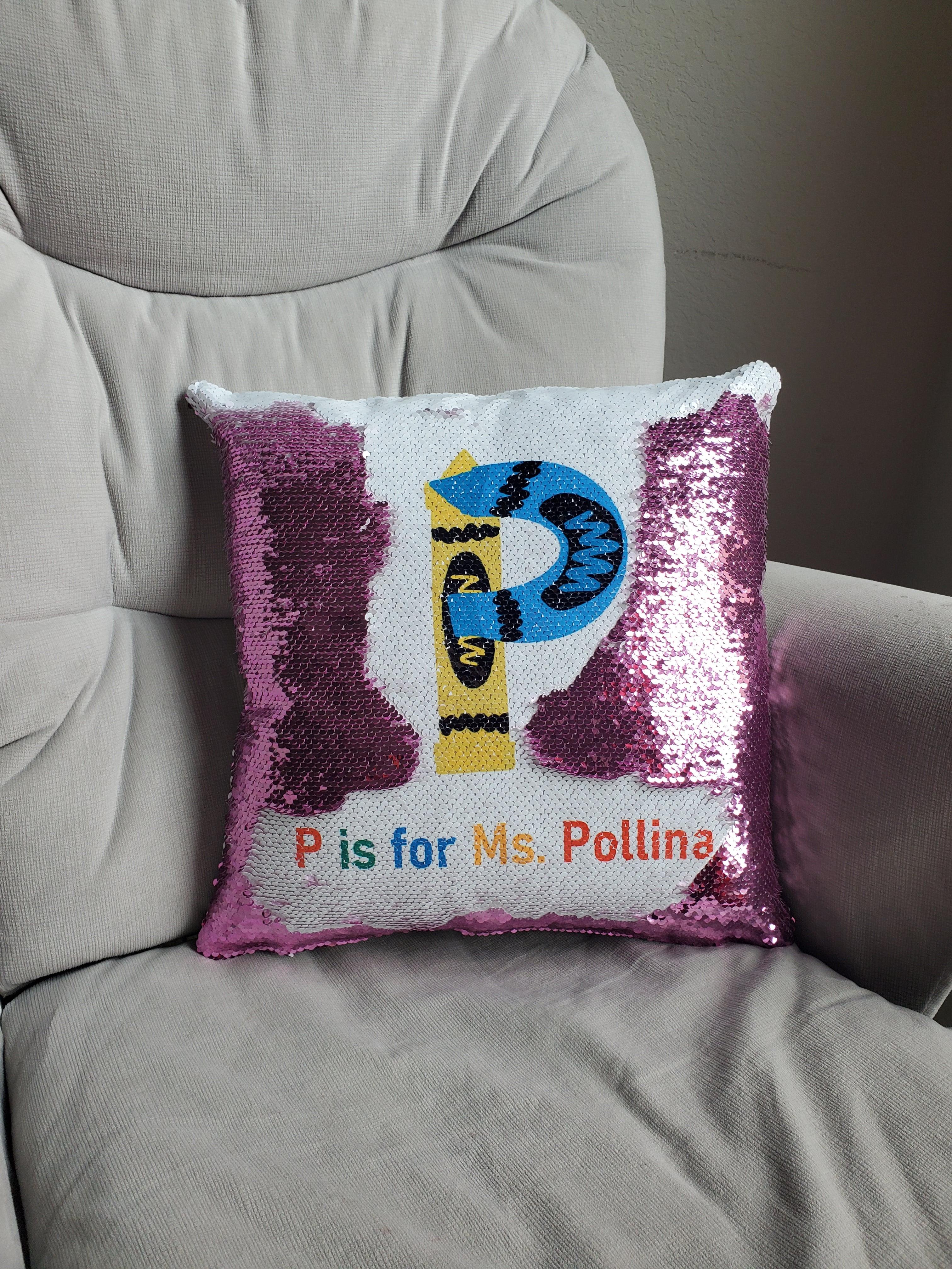 Crayon Letter Pillow - Sequin - Rejoice In Creation