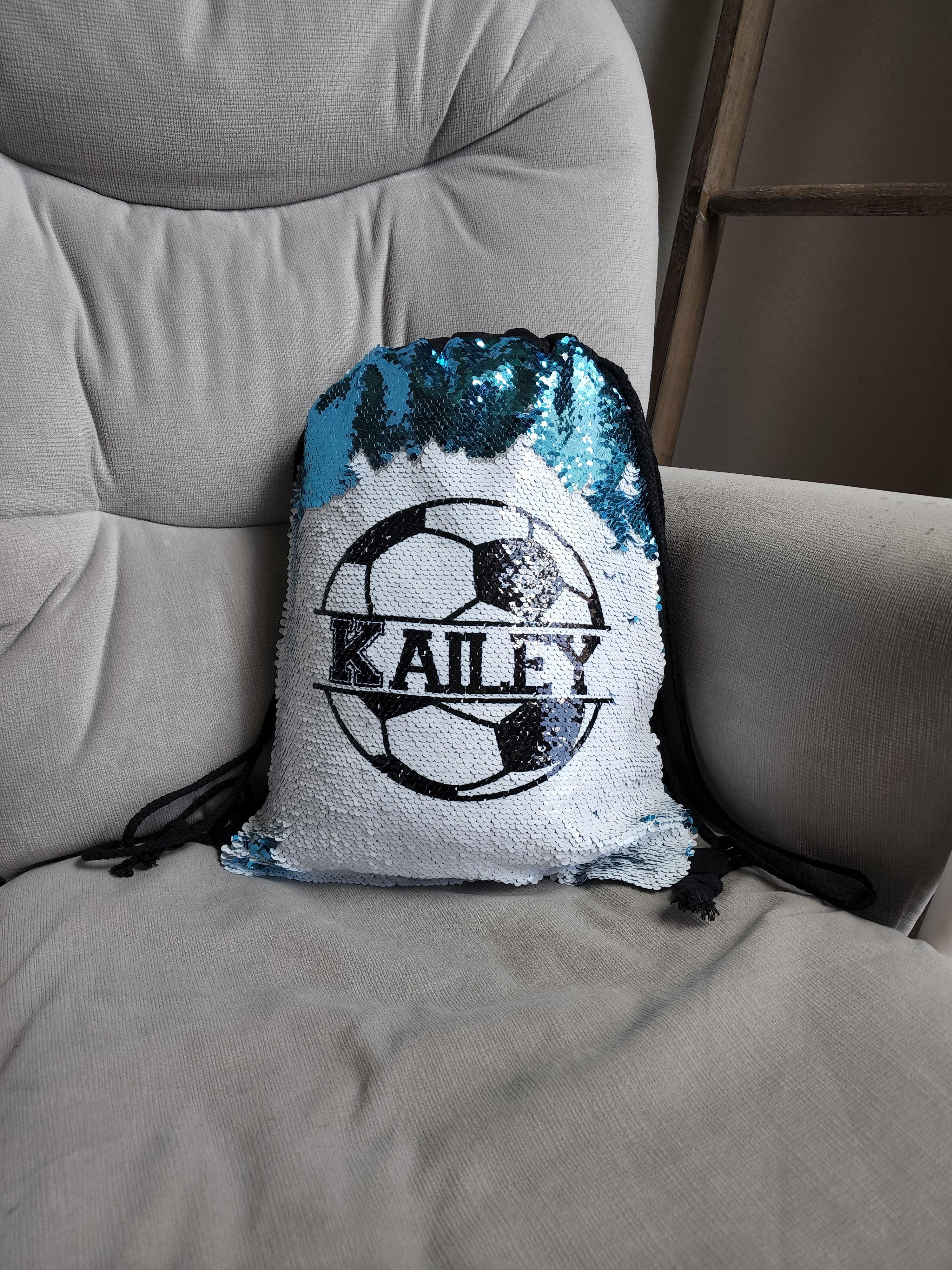 Soccer - Sequin Drawstring Bag - Rejoice In Creation