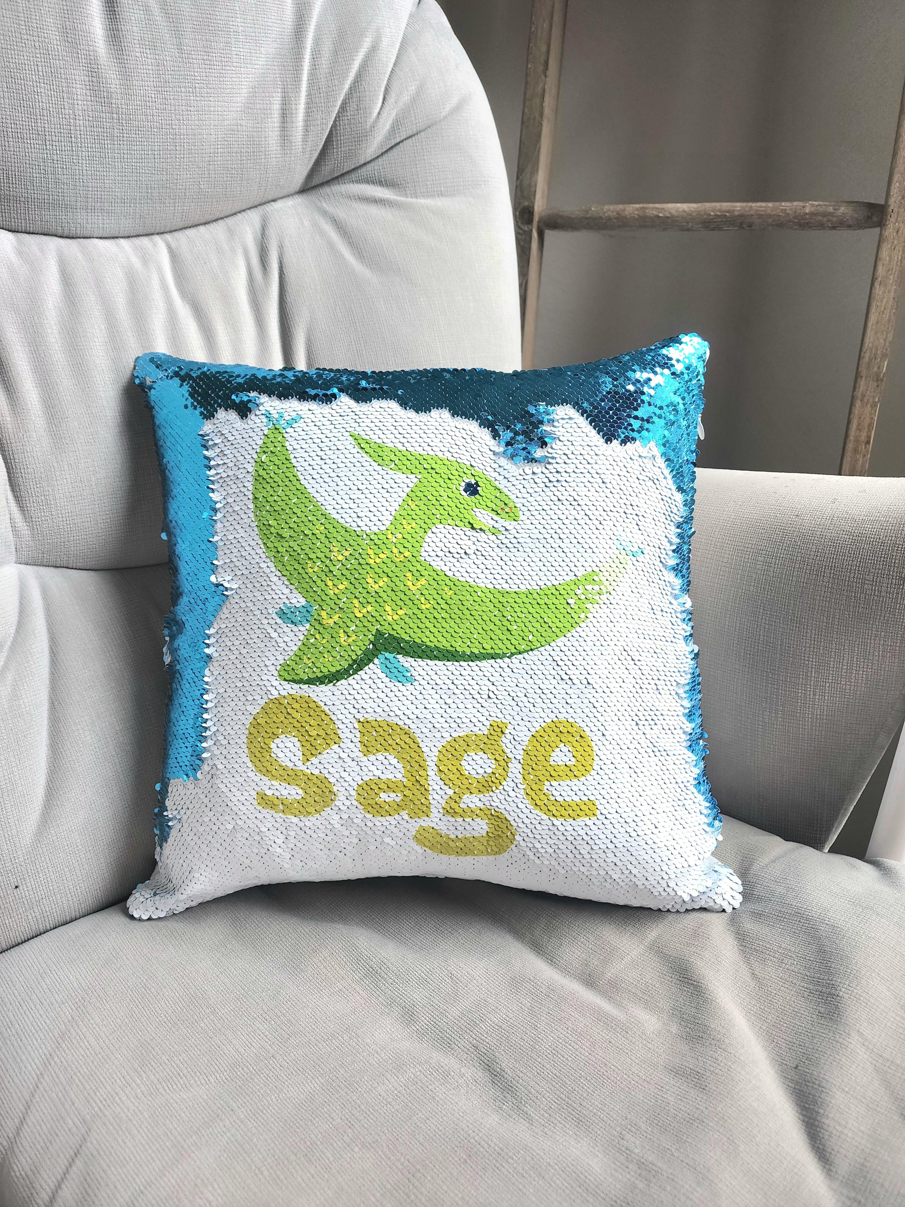 Dinosaur Pillow - Sequin - Rejoice In Creation