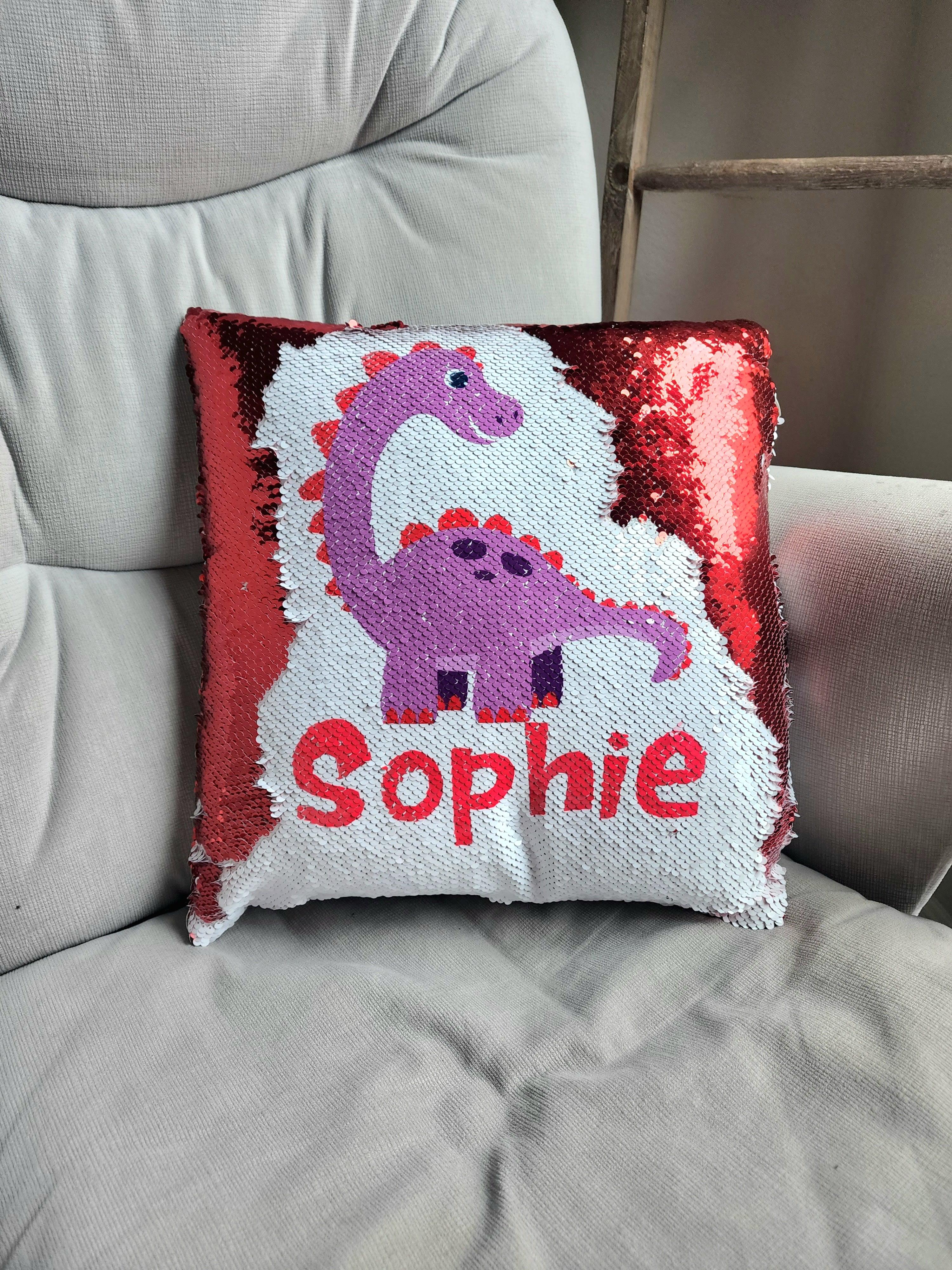 Dinosaur Pillow - Sequin - Rejoice In Creation