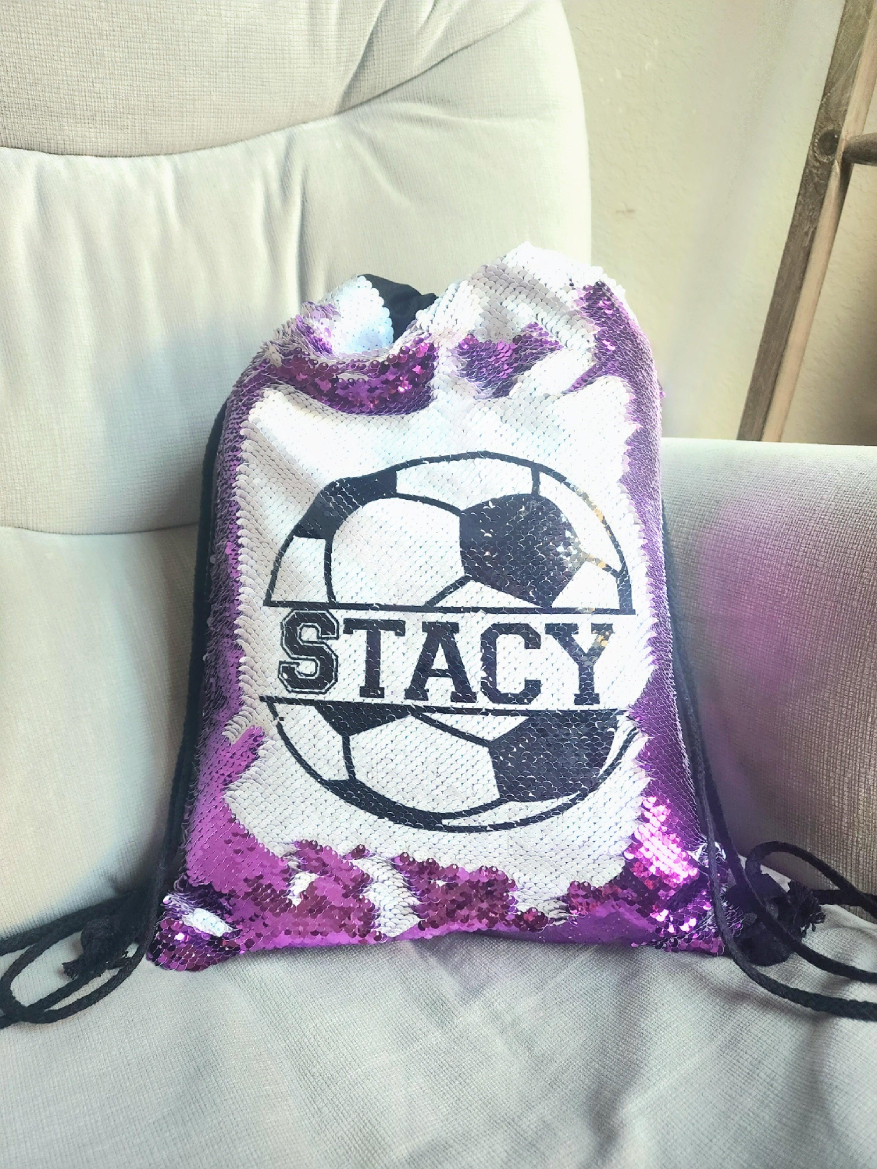 Soccer - Sequin Drawstring Bag - Rejoice In Creation