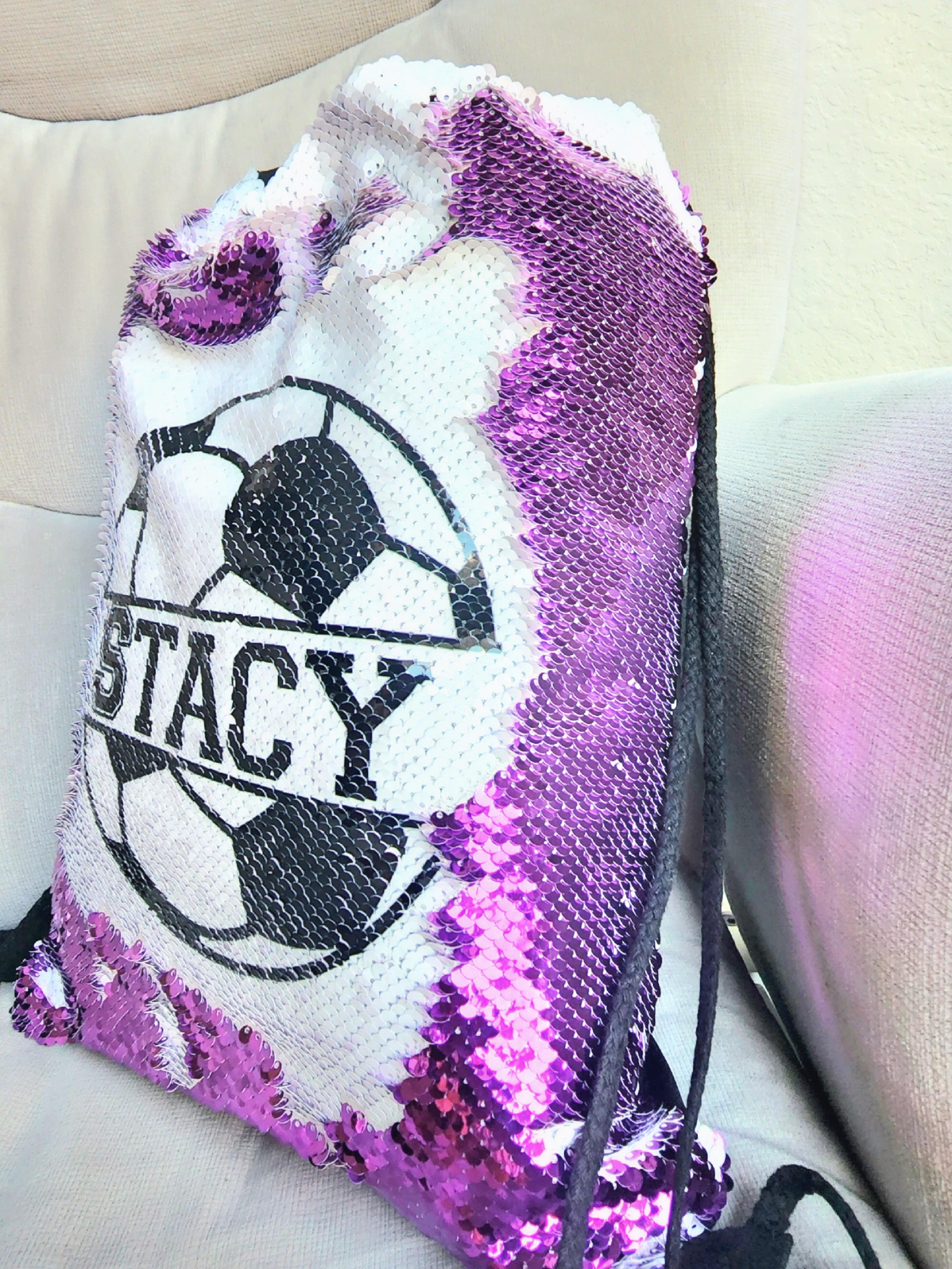 Soccer - Sequin Drawstring Bag - Rejoice In Creation