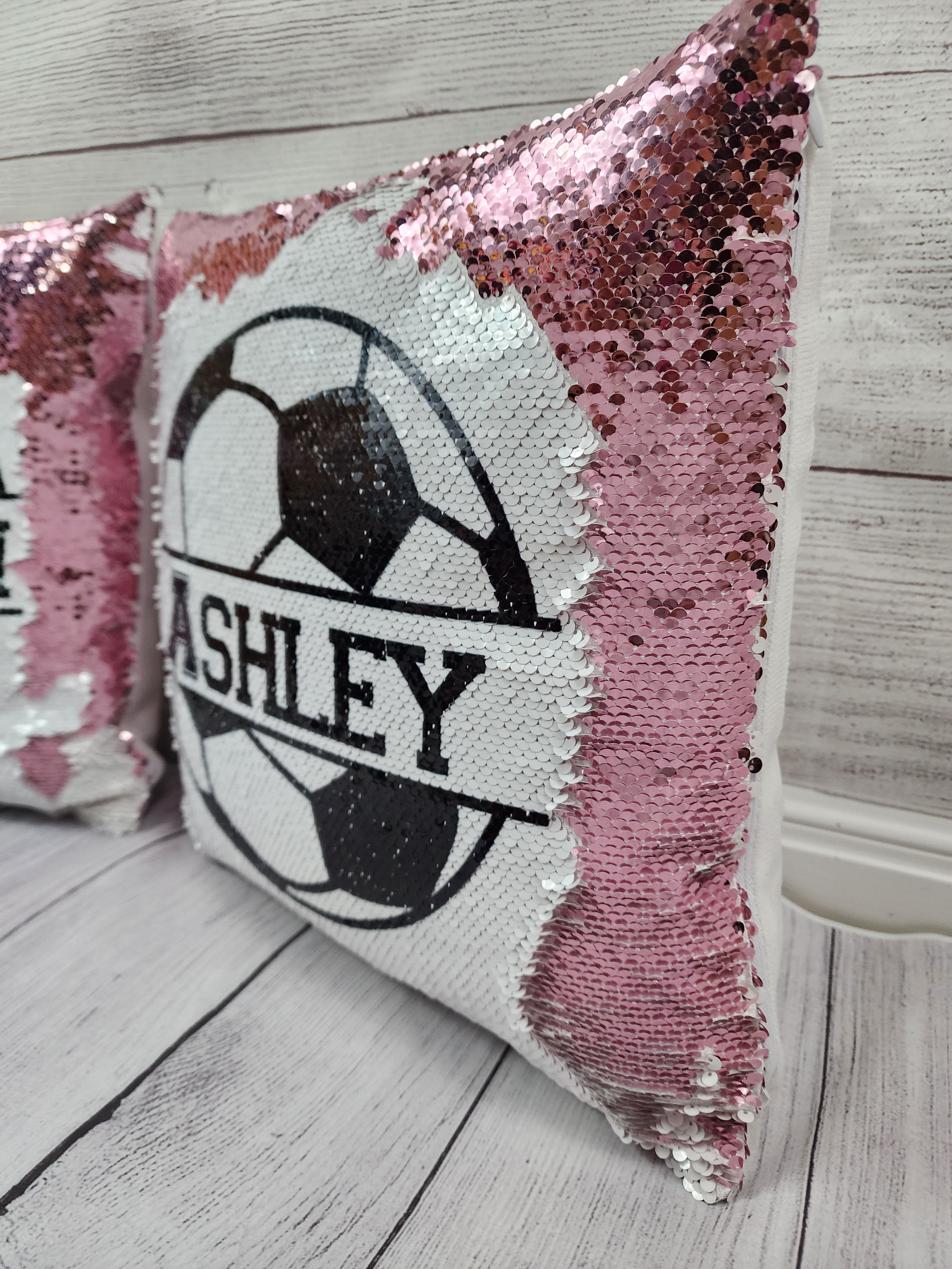 Soccer Ball Pillow - Sequin