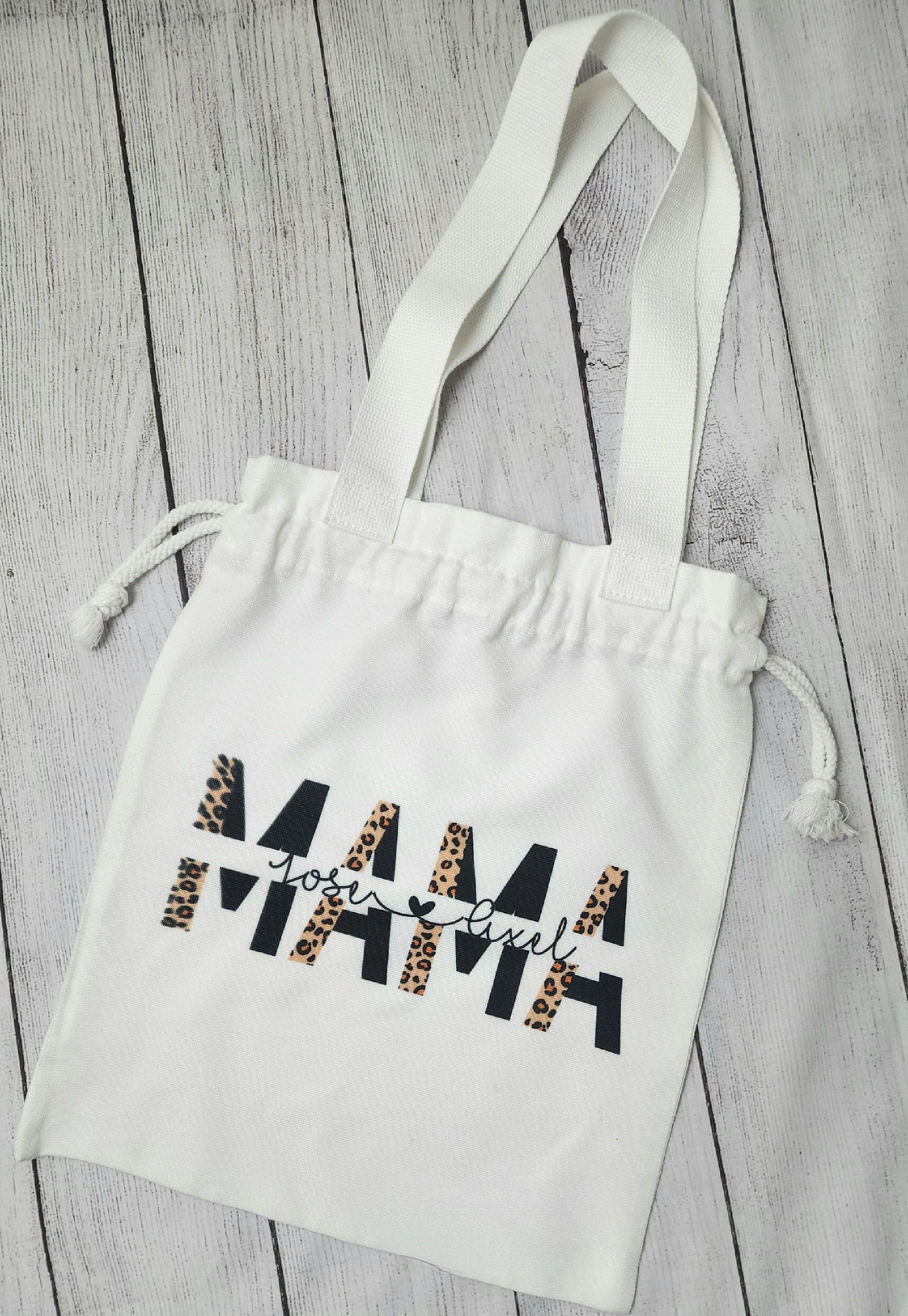 Custom bag with Mama and child's names