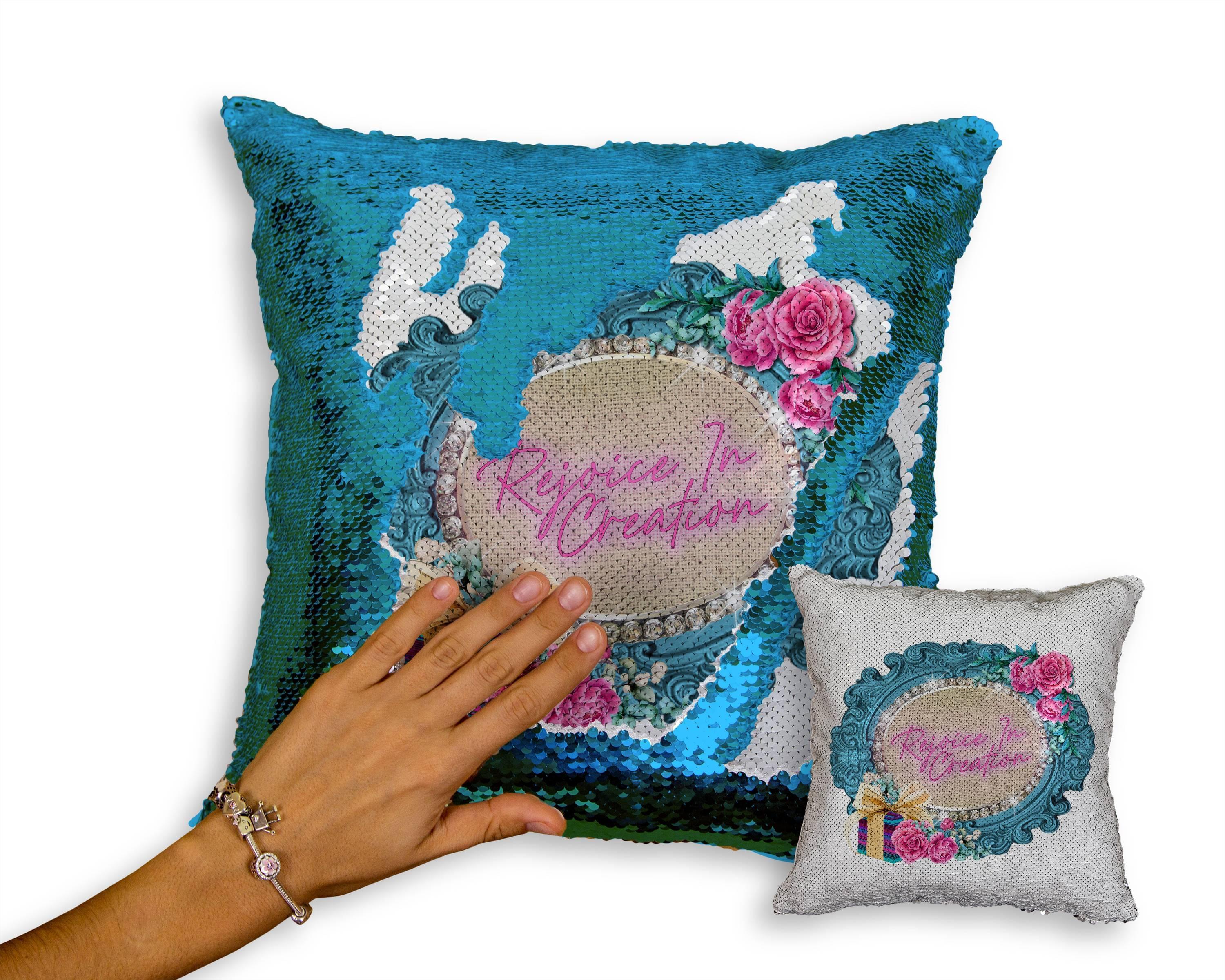 Anniversary Custom Photo Pillow - Sequin