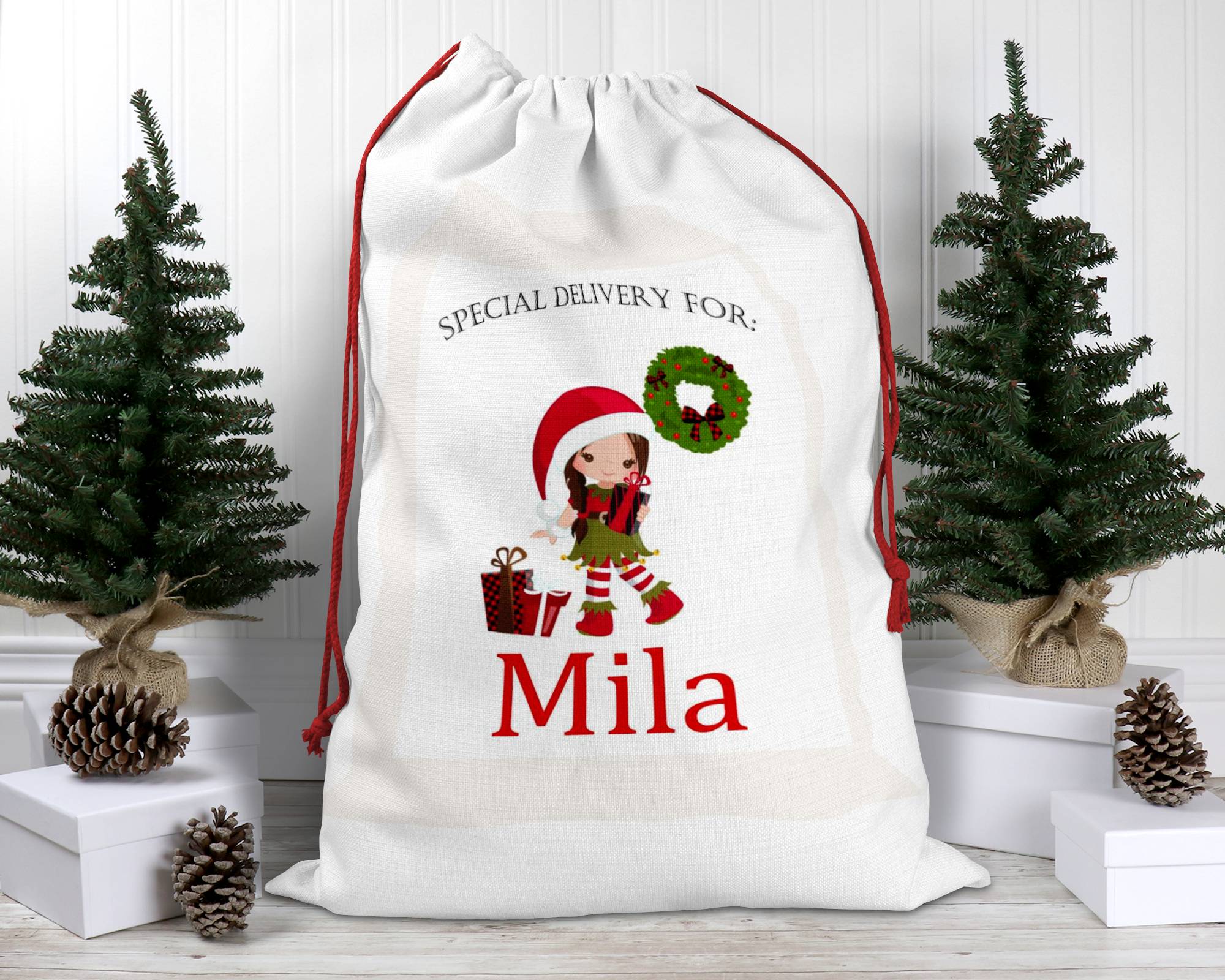 Christmas Elf- Santa Sack