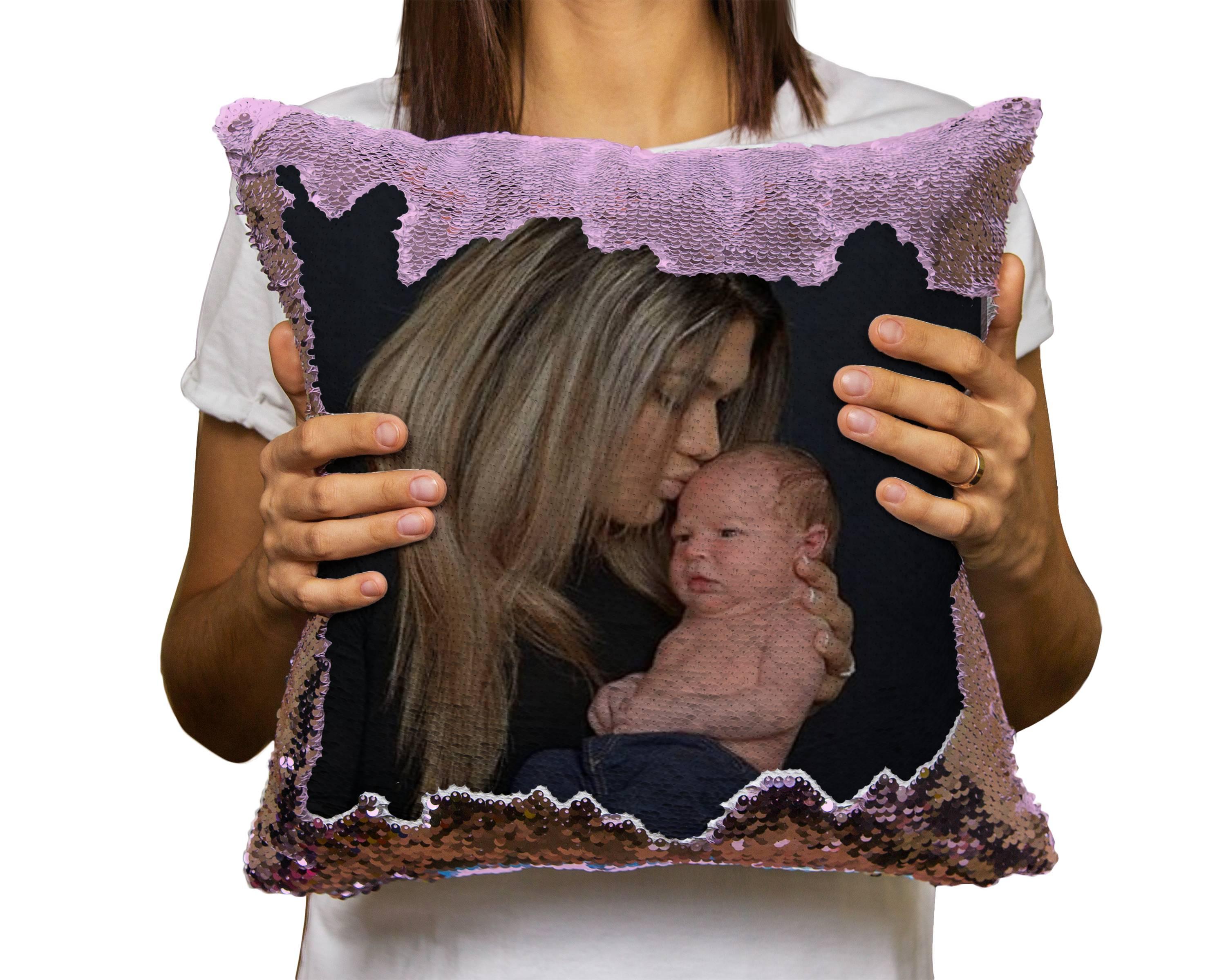 Mother's Day Custom Photo Pillow - Sequin - Rejoice In Creation