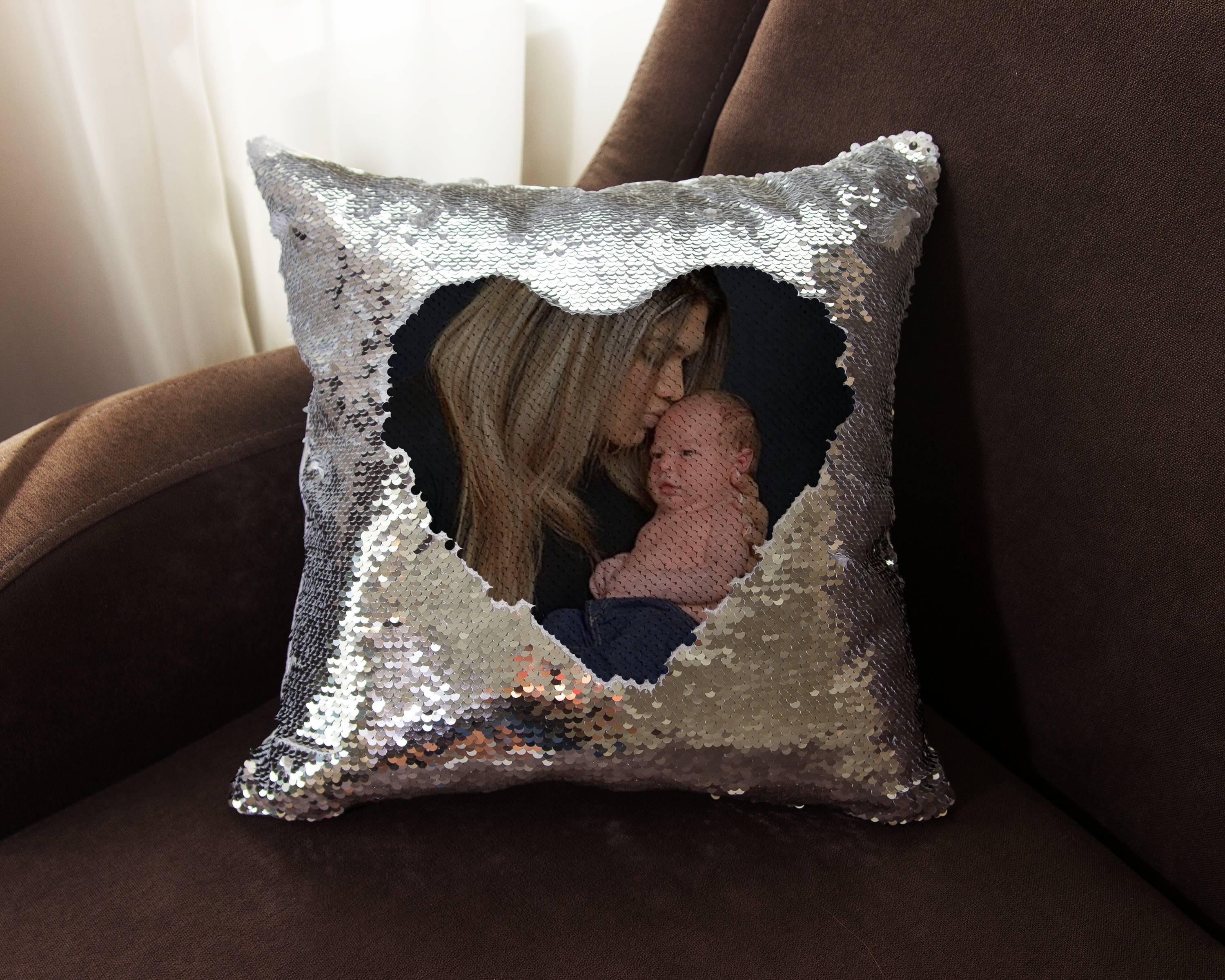 Anniversary Gift, Valentines Gift for her \ Personalized gift for Girlfriend| Perfect Valentine's gift for her Sequin Pillow / Valentine's Birthday Room Decorative Gift for her / Wife | With/out stuffing | Gift for Grandma, Gift for Daughter , Gift for Grandaughter , Gift for Mother, Valentines Gift for Grandmother,