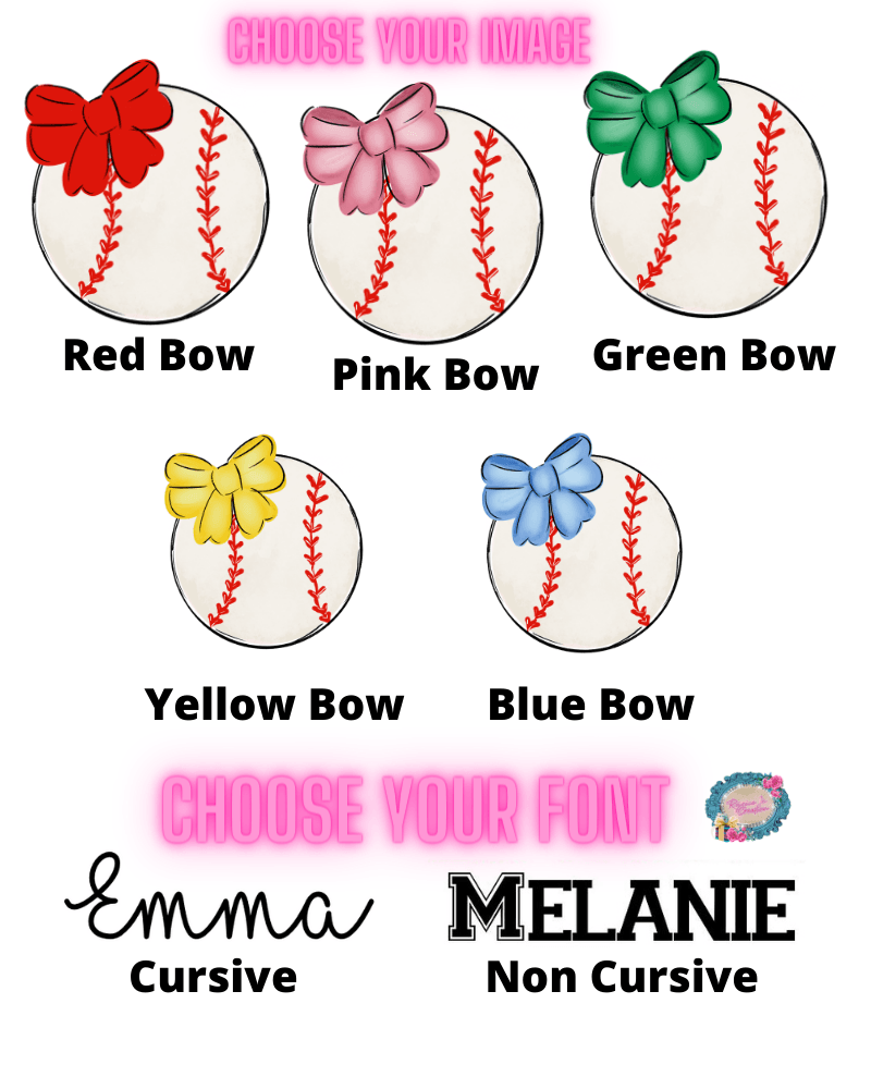 Softball with Bow Pillow - Sequin - Rejoice In Creation