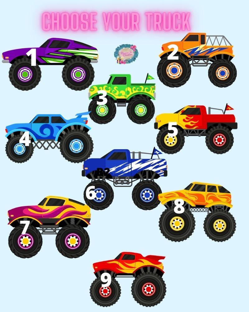 Monster Truck Birthday Gift, Big Truck birthday party, Drive Thru Party, Birthday Gift for Toddler boy, Trucks personalized Custom Reversible Pillow Decorative Truck lover gift | Gift for child  | Gift for 5 year old Boys | Gift for Little Boy Gift for 2 3 4 5 6 year old Toddler