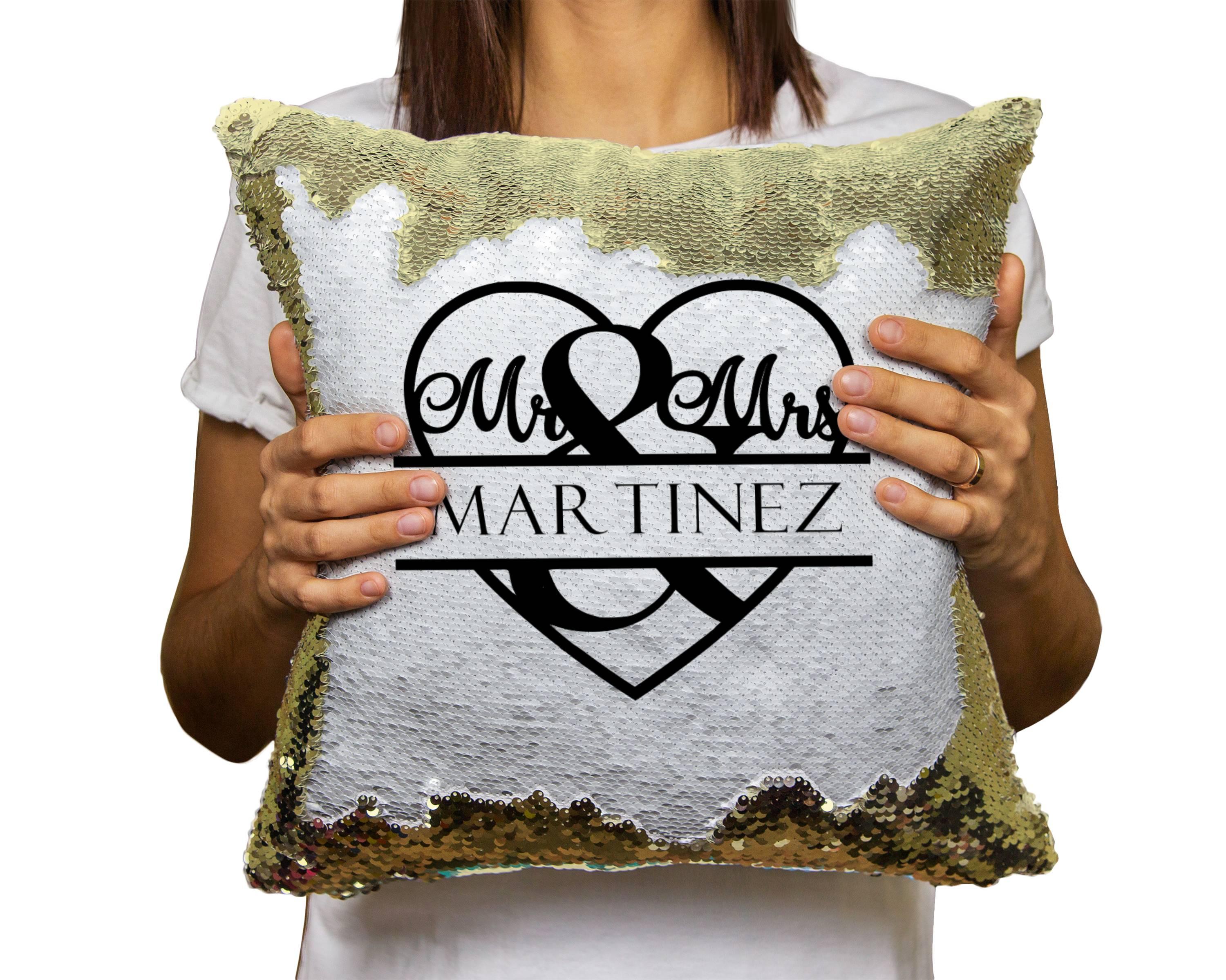 Mr. & Mrs. - Sequin Pillow - Rejoice In Creation