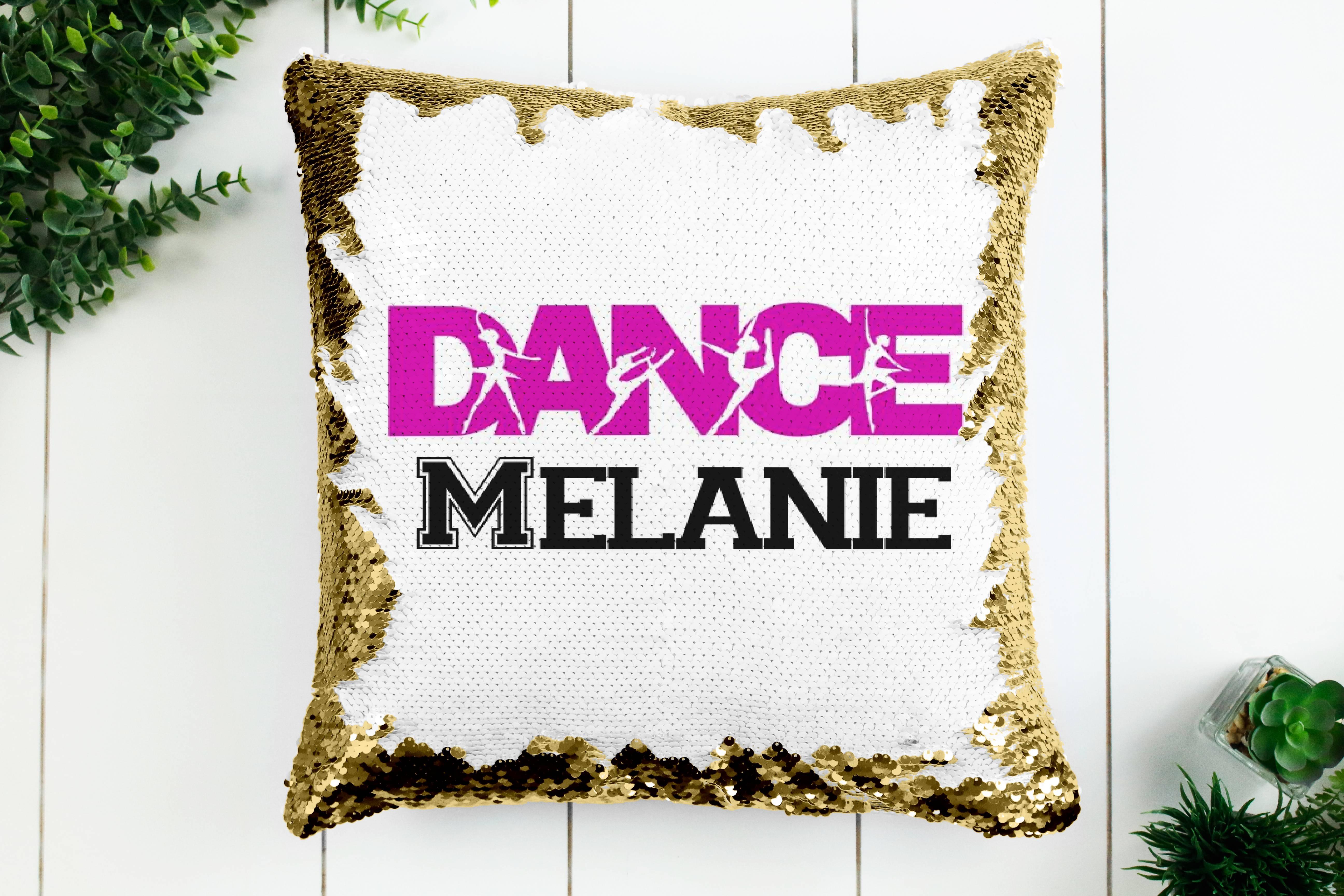 Ballerina Dance Birthday Gift for Girls, Dance Recital Gift, Gift for Dance Party, Dance Sleep Over Decor, Dance pillow case personalized Sequin Throw Pillowcase Custom Reversible Pillow Decorative Cushion Pillow Cover unicorn lover gift  | Gift for child with Sensory Needs and or Autism | Gift for 5 year old Girls | Gift for Girls | Gift for 2 3 4 5 6 year old girls
