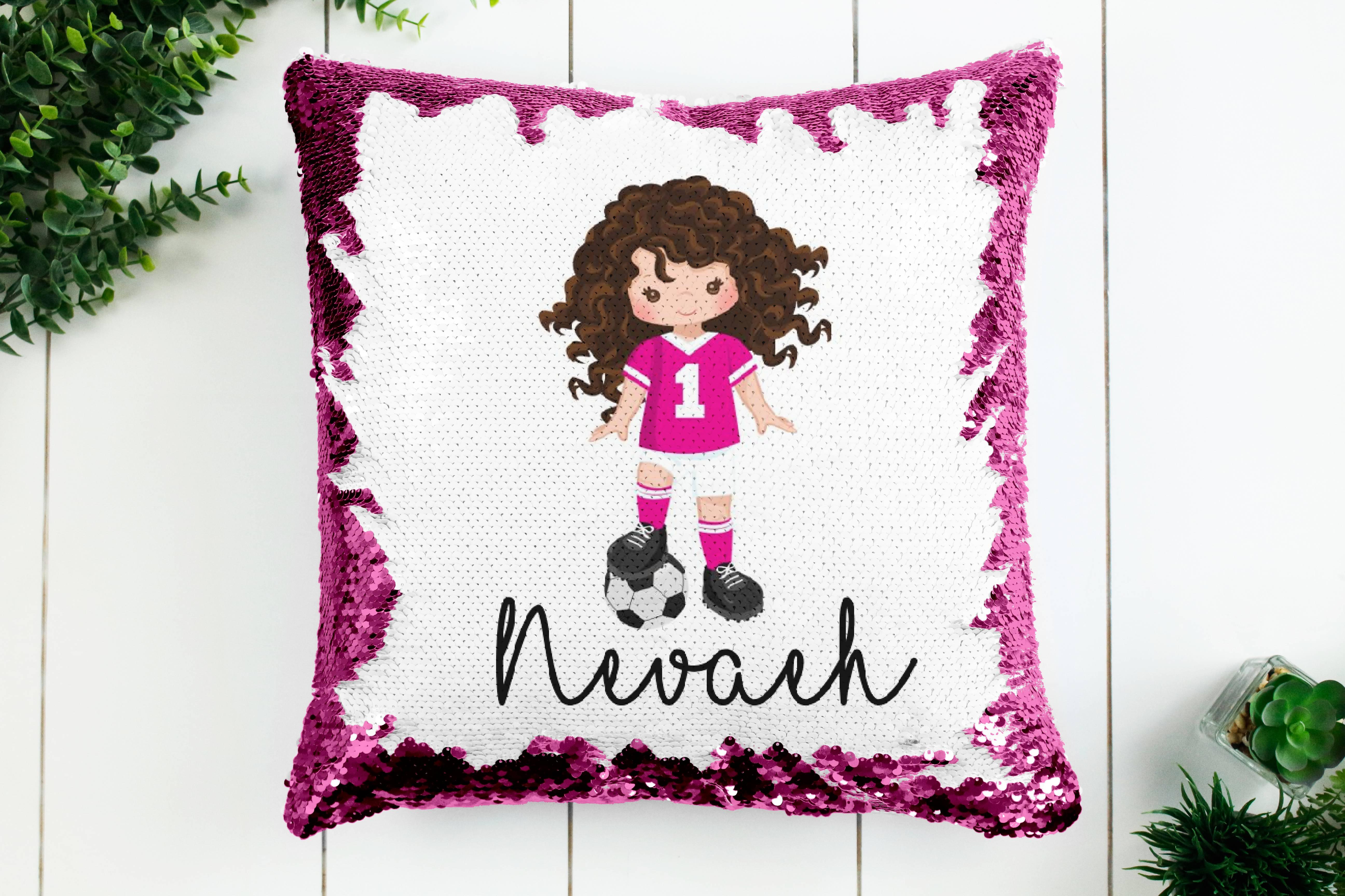  Soccer Gift for Girls or Boys , Soccer Decor AllStar Sports Gift | Kids SleepOver Party or Room Decor Pillow,  Birthday Gift for Girls, Pillow case personalized Sequin Throw Pillowcase Custom Reversible Pillow Decorative Cushion Pillow Cover ,Gift for child with Sensory Needs and or Autism | Gift for 5 year old Girls | Gift for Girls | Gift for 2 3 4 5 6 year old girls | Birthday Girl Gift | | Personalized Shirt for Girls | Gift for Birthday Theme Party Suplies